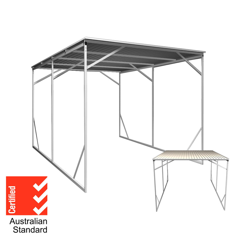 Vehicle Shelter 2.6m x 6m x 2.8m Steel Carport
