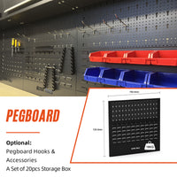 UltraTools 2420mm x 550mm x 2025mm Black Classic Workshop Garage Storage Cabinet Set