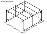 Carport 6m x 6m Vehicle Shelter Skillion Steel Double Carport plus 80X40MM Tube