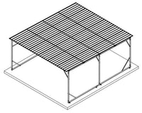 Carport 6m x 6m Vehicle Shelter Skillion Steel Double Carport plus 80X40MM Tube