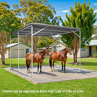 Vehicle Shelter 2.6m x 6m x 2.8m Steel Carport