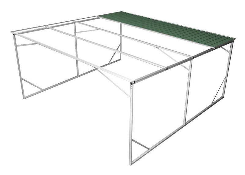 Carport 6m x 6m Vehicle Shelter Skillion Steel Double Carport plus 80X40MM Tube