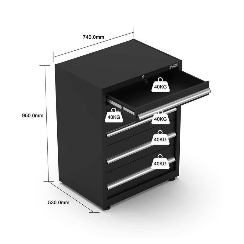UltraTools 1550/1550mm x 550mm x 2025mm Classic Modular Garage & Workshop Storage Corner Cabinet System