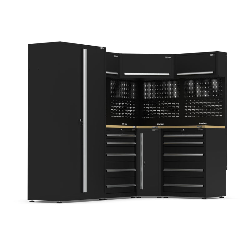 UltraTools 1550/2450mm x 550mm x 2025mm Classic Modular Workshop & Garage Storage Corner Cabinet Set