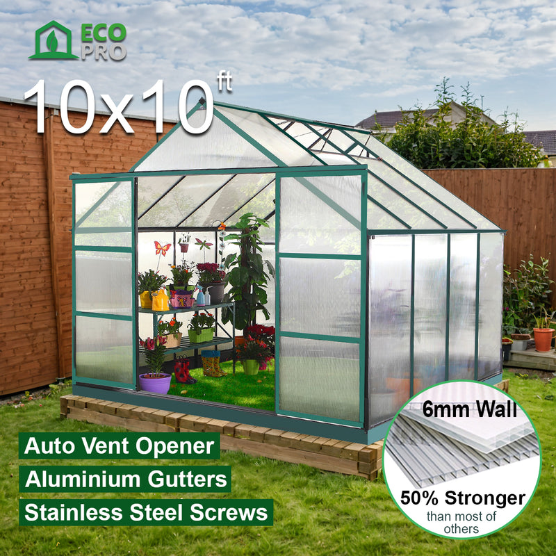 EcoPro 10 - 30ft Long x 10ft Wide Greenhouse