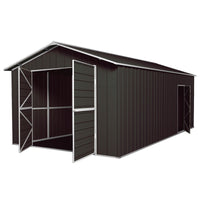 Garage Shed 7.21m x 4.17m x 3.24m Barn Door Workshop + Side PA Door with 4 Frames EXTRA High