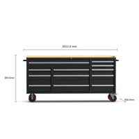 UltraTools 2012mm x 500mm x 950mm Classic 72" 12 Drawers Mobile Workbench Tools Trolley Roller Cabinet
