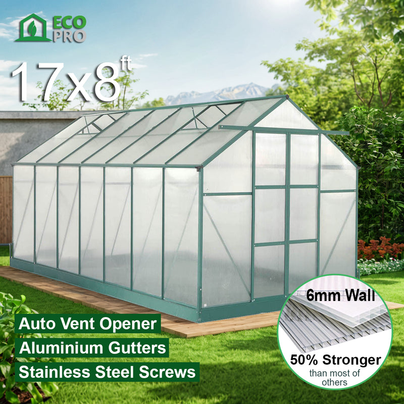 EcoPro 6mm Greenhouse 17 x 8ft