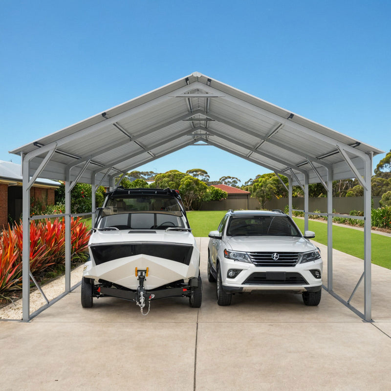 Carport 6.23m x 6.08m x 4.27m (Gable) Backyard Boat Portable Vehicle Shelter
