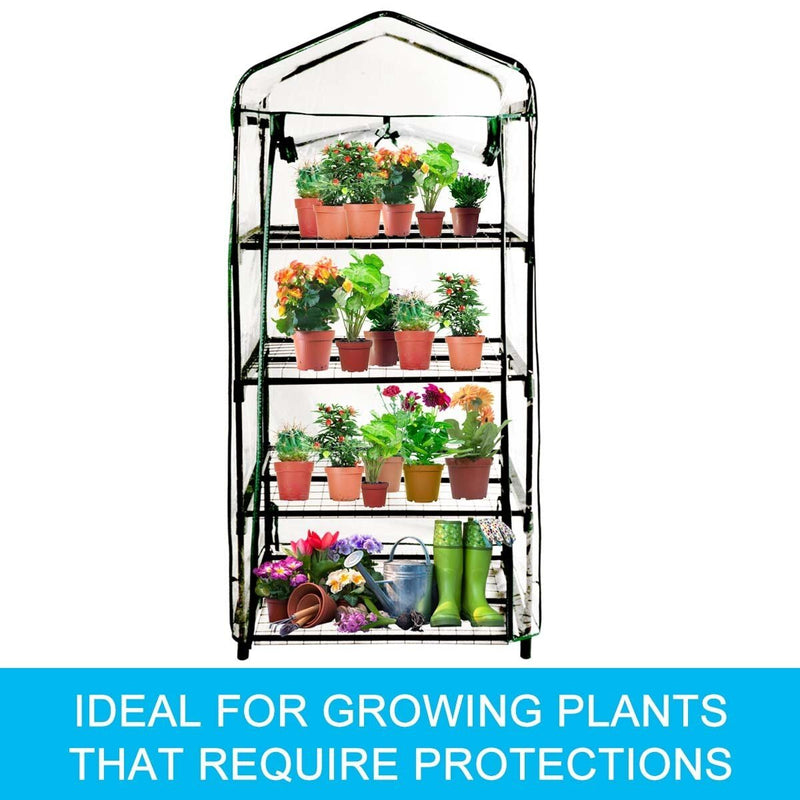 EcoFresh 4 Tiers Greenhouse PVC Cover Garden Storage