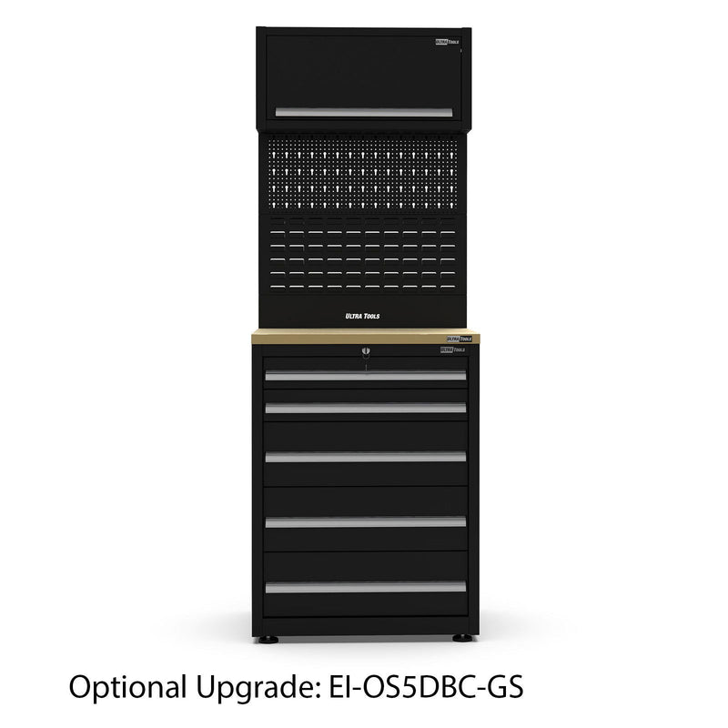 UltraTools 3200/3550mm x 550mm x 2025mm Black Economy Workshop Garage Storage Corner Cabinet Set