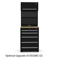 UltraTools 2450/4300mm x 550mm x 2025mm Black Classic Workshop Garage Storage Corner Cabinet Set