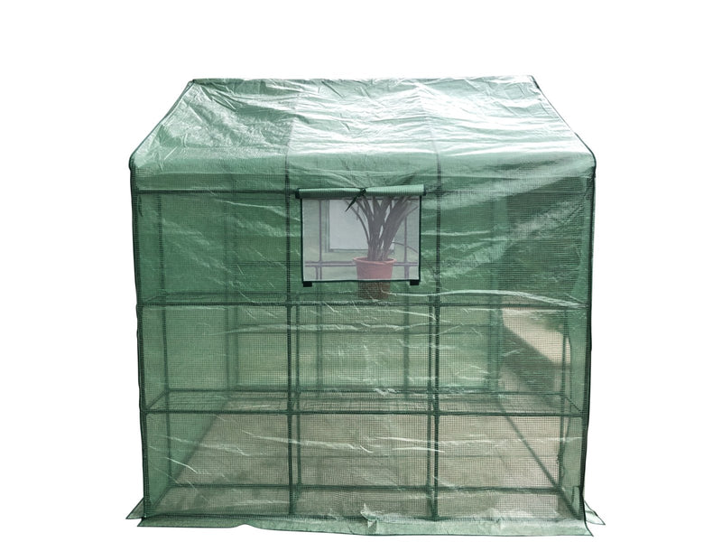 Eco Pro 200x200x200cm Walk in Tunnel Greenhouse PE Cover Tomato Plant Garden Green Shade