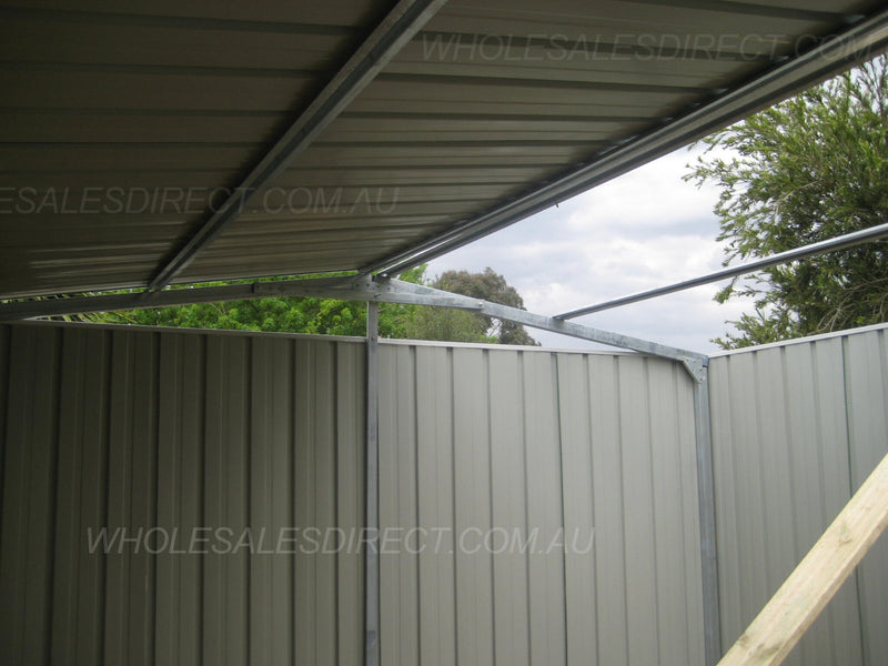 Garage Shed 3.45m x 5.15m x 2.4m with Double Barn Door Workshop