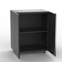 Black Workshop Garage 2 Door Storage Cabinet - UltraTools 670mm x 465mm x 820mm