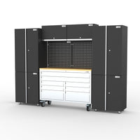 Mobile 8 Drawers Tool Chest Work Bench + Steel Garage Storage Cabinets - UltraTools 2710mm x 480mm x 1964mm