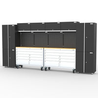 Mobile 8 Drawers Tool Chest With Storage Cabinets - UltraTools 4062mm x 480mm x 1964mm Stainless Steel 52"