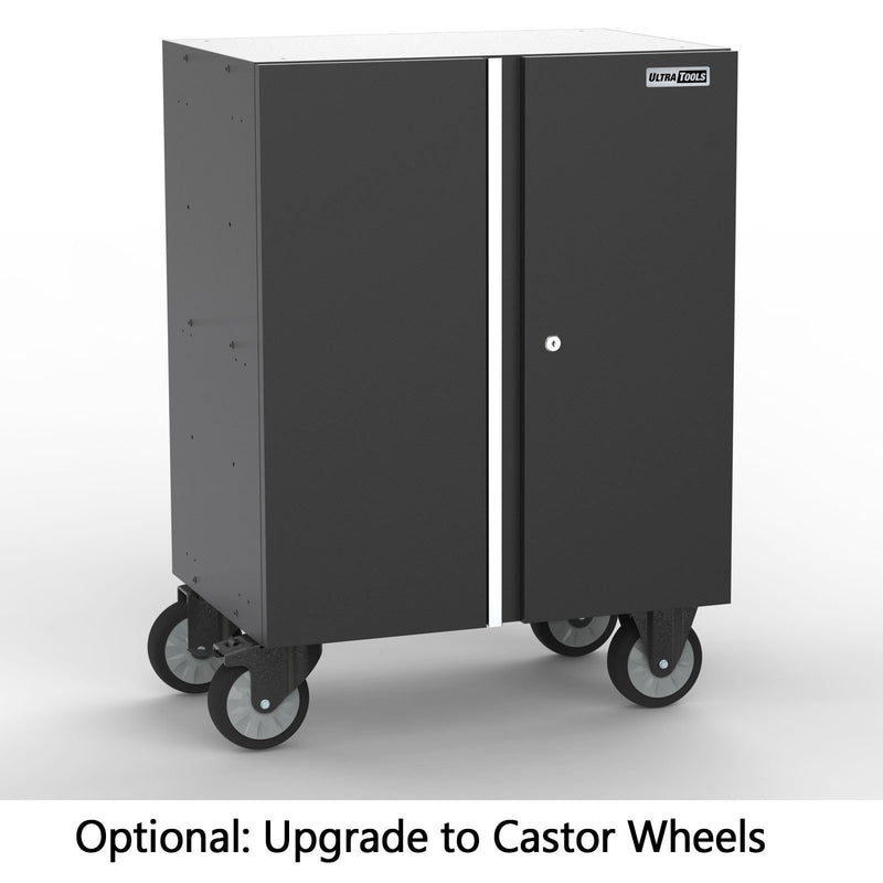 UltraTools 3380mm x 500mm x 1870mm Black Workshop Garage Storage Cabinet Set
