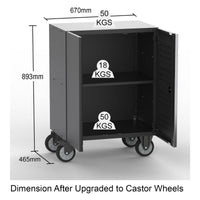 UltraTools 2030mm x 480mm x 848mm Black Workshop Garage Storage Workbench