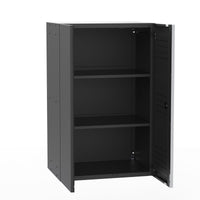 Black Workshop 2-Door Wall Storage Cabinet - UltraTools 670mm x 465mm x 1051mm