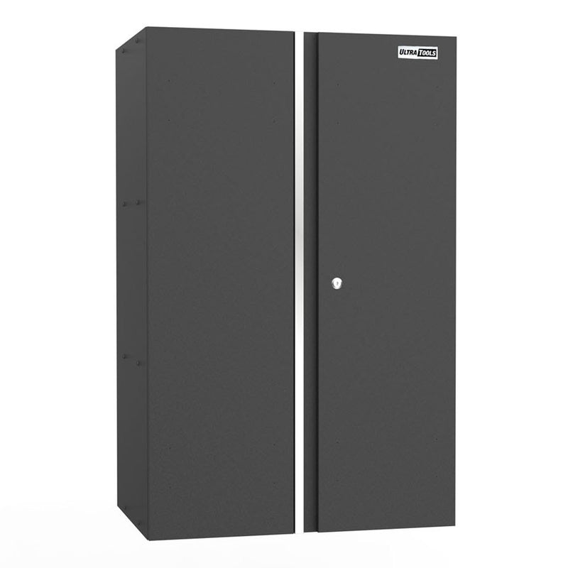 Black Workshop 2-Door Wall Storage Cabinet - UltraTools 670mm x 465mm x 1051mm