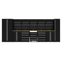 UltraTools 5150mm x 550mm x 2025mm Black Classic Workshop Garage Storage Cabinet Set