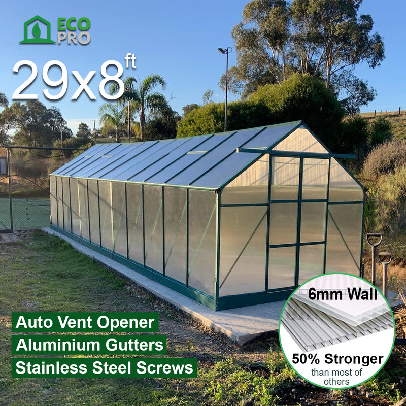 EcoPro 6mm Greenhouse 29 x 8ft