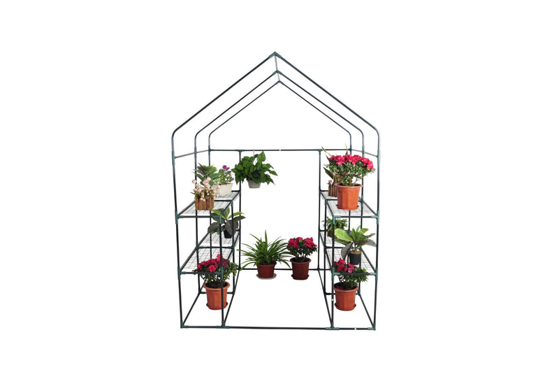 EcoPro 143 x 143 x 195cm Walk-in Tunnel Greenhouse PE Cover Plant Garden Green Shade