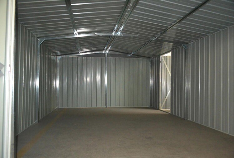 Garage Shed 6m x 3.45m x 2.4m (Gable) Double Barn Door Workshop with 4 Internal Trusses