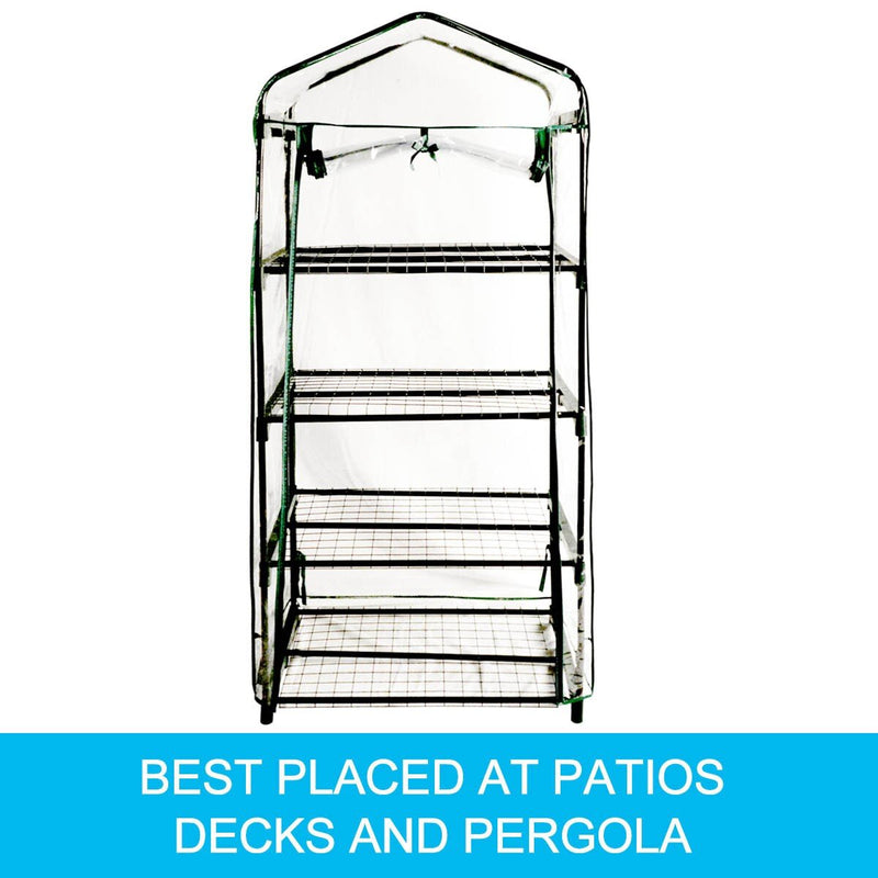 EcoFresh 4 Tiers Greenhouse PVC Cover Garden Storage