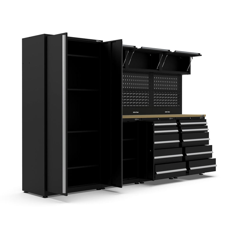 UltraTools 3150mm x 550mm x 2025mm Black Classic Workshop Garage Storage Cabinet Set