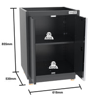 Semi-Industrial Black Workshop Garage Storage Cabinet Set UltraTools 1854mm x 580mm x 2020mm