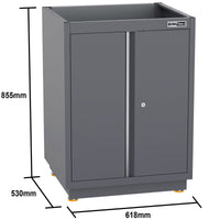 UltraTools 4960mm x 580mm x 2020mm Black Semi-Industrial Workshop Garage Storage Cabinet Set