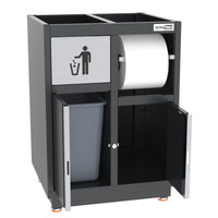 UltraTools 2610/3240mm x 580mm x 2020mm Black Semi-Industrial Workshop Garage Storage Corner Cabinet Set