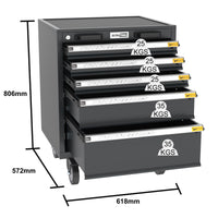 UltraTools 2610/3240mm x 580mm x 2020mm Black Semi-Industrial Workshop Garage Storage Corner Cabinet Set