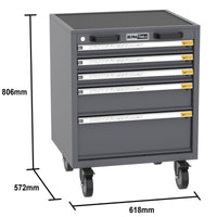 UltraTools 4960mm x 580mm x 2020mm Black Semi-Industrial Workshop Garage Storage Cabinet Set