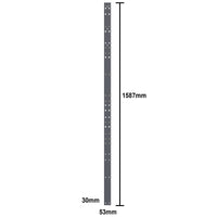 UltraTools 3100mm x 580mm x 2020mm Black Semi-Industrial Workshop Garage Storage Cabinet Set