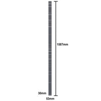 UltraTools 1385/2610mm OR 1978/1978mm x 580mm x 2020mm Black Semi-Industrial Workshop Garage Storage Corner Cabinet Set