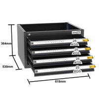 UltraTools 3100mm x 580mm x 2020mm Black Semi-Industrial Workshop Garage Storage Cabinet Set