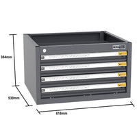 UltraTools 3100mm x 580mm x 2020mm Black Semi-Industrial Workshop Garage Storage Cabinet Set