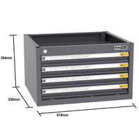UltraTools 3718mm x 580mm x 2020mm Black Semi-Industrial Workshop Garage Storage System
