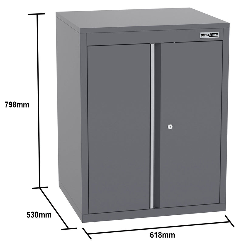 UltraTools 3718mm x 580mm x 2020mm Black Semi-Industrial Workshop Garage Storage System