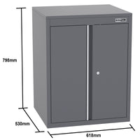 UltraTools 3100mm x 580mm x 2020mm Black Semi-Industrial Workshop Garage Storage Cabinet Set