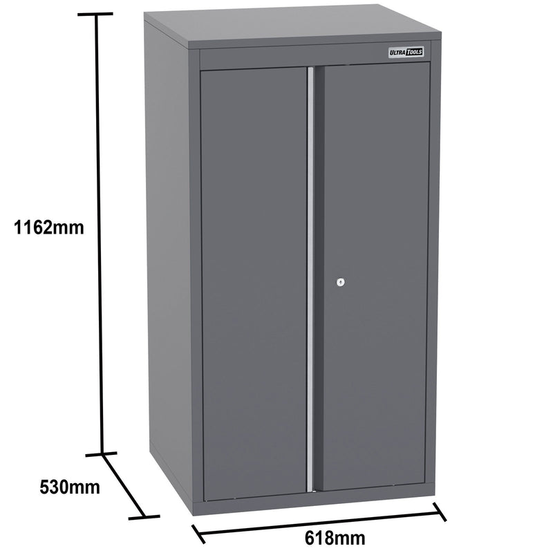 UltraTools 3718mm x 580mm x 2020mm Black Semi-Industrial Workshop Garage Storage System