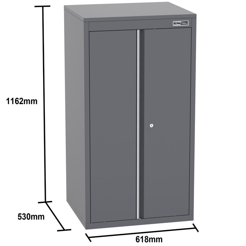UltraTools 3100mm x 580mm x 2020mm Black Semi-Industrial Workshop Garage Storage Cabinet Set