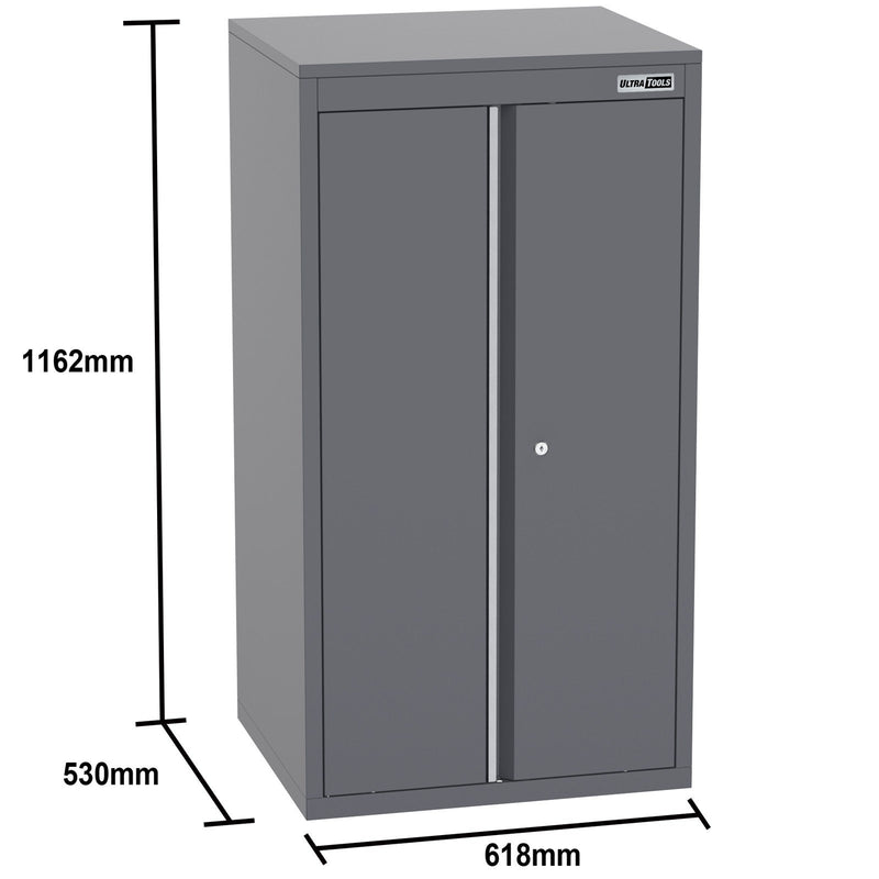 UltraTools 3100mm x 580mm x 2020mm Black Semi-Industrial Workshop Garage Storage Cabinet Set