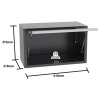 UltraTools 2610/3240mm x 580mm x 2020mm Black Semi-Industrial Workshop Garage Storage Corner Cabinet Set