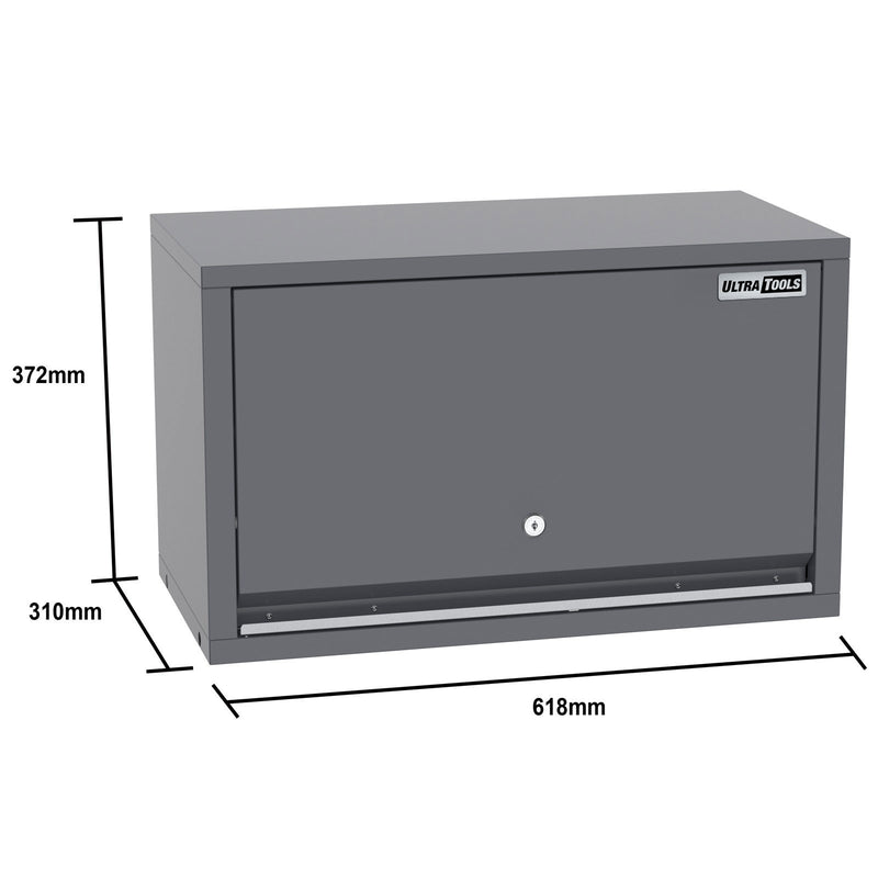 UltraTools 4960mm x 580mm x 2020mm Black Semi-Industrial Workshop Garage Storage Cabinet Set