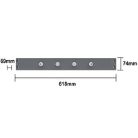 UltraTools 3100mm x 580mm x 2020mm Black Semi-Industrial Workshop Garage Storage Cabinet Set