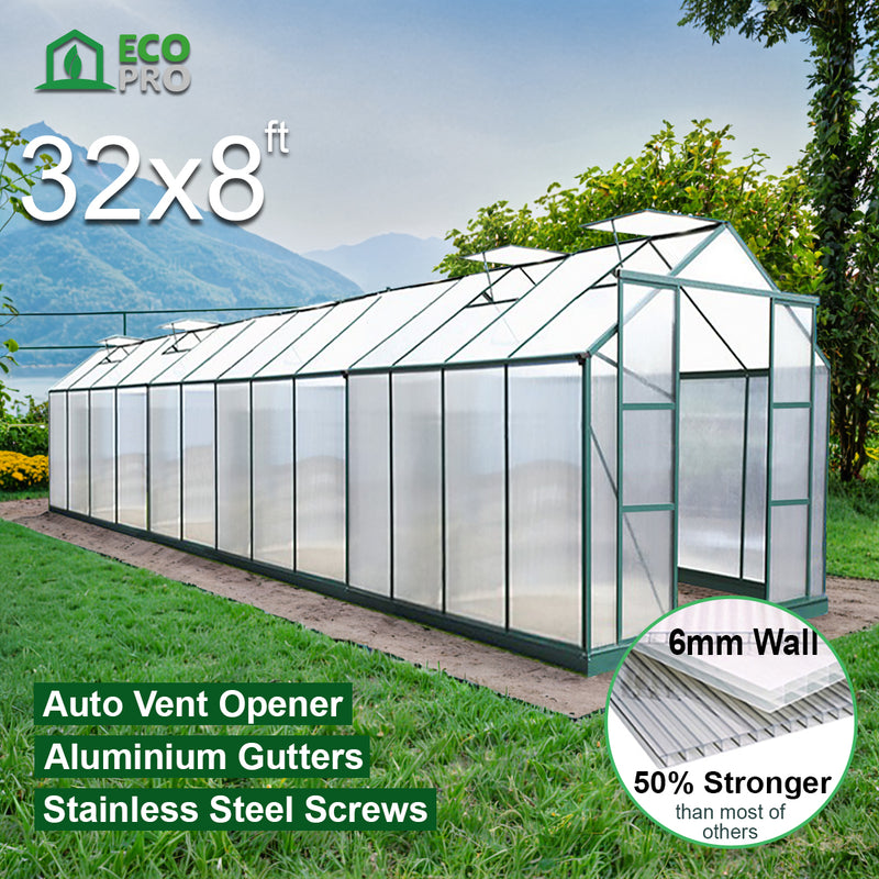 EcoPro 6mm Greenhouse 32 x 8ft